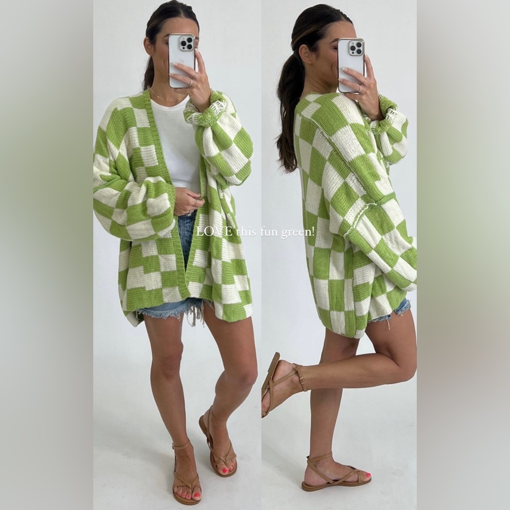 Talulah Oaklee Checkered Cardigan